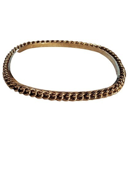 LOFT Goldtone Rope Design Bangle Bracelet #926