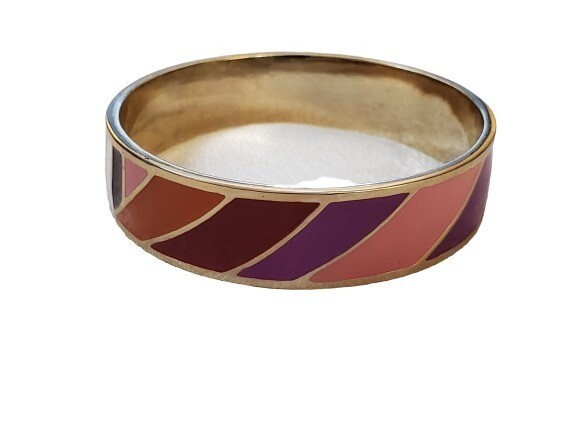 Ann Taylor Purple Pink Enamel Bangle Bracelet #910