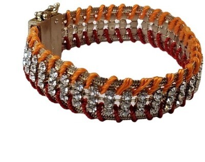 LOFT Orange Red Rhinestone Bracelet #307