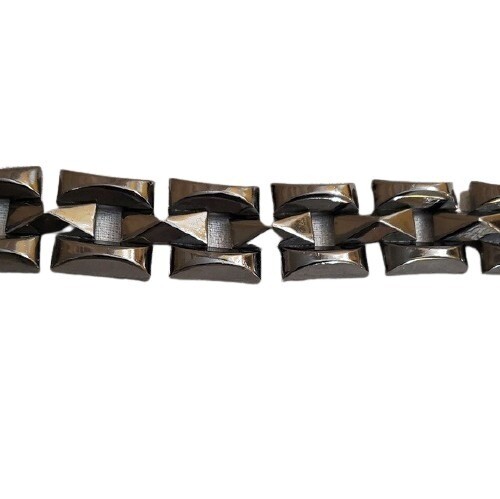 Ann Taylor Chunky Pewter Chainlink Bracelet #694