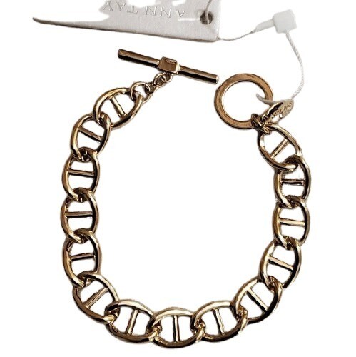 Ann Taylor Goldtone Chainlink Bracelet #522