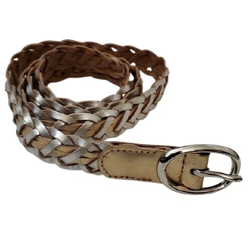 LOFT Gold &amp; Silver Braid Belt - M #2045