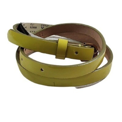 Ann Taylor Yellow Patent Skinny Belt (XS) #762