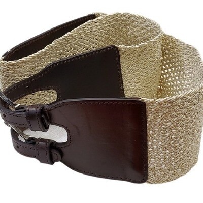 Brown Double Buckle Belt - S #1555