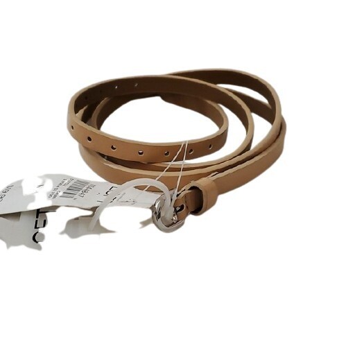 LOFT Beige Patent Skinny Belt M #2024