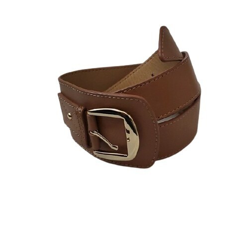 LOFT Brown Wide Stitch Belt M #2040