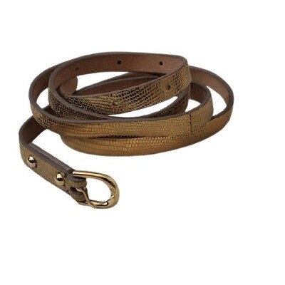 Ann Taylor Gold Copper Skinny Belt M #2048