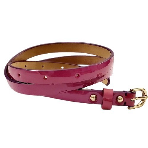 Ann Taylor Purple Patent Skinny Belt S #1587