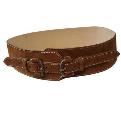 LOFT Brown Suede Wide Belt M #2019