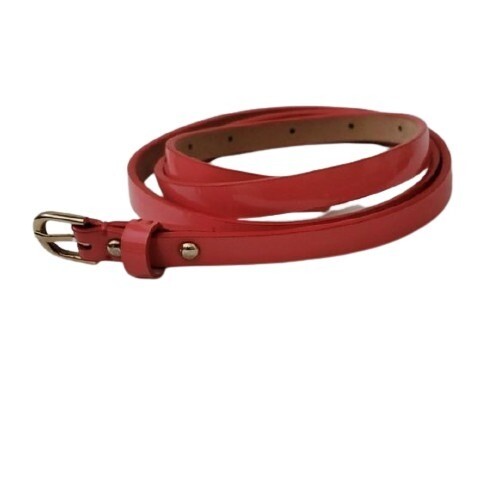 Coral Patent Skinny Belt M #2023