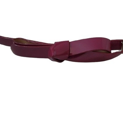 LOFT Purple Patent Bow Belt M #2053