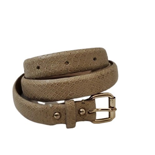 LOFT Taupe Snake Print Skinny Belt M #2049