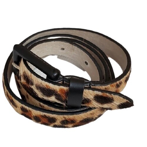 NWOT Leather Animal Print Belt (XS) #1281
