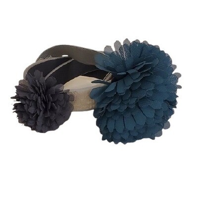 Green Double Flower Stretch Belt XS/S #1391