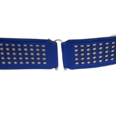 Ann Taylor Blue Canvas Stretch Belt S #1401