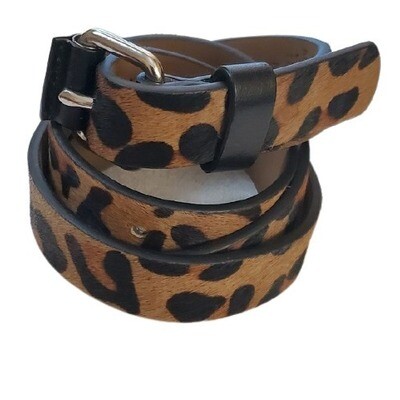 LOFT Leopard Print Haircalf Belt sz M #1307