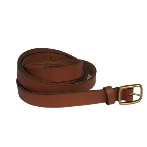 LOFT Brown Leather Double Strap Belt (M) #1412
