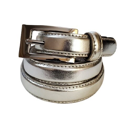 Silver Skinny Belt sz M #1323