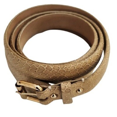 Ann Taylor Beige Snake Print Belt (M) #401