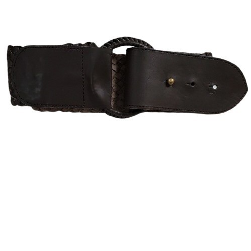 LOFT Brown Leather Braid Belt (XS) #769