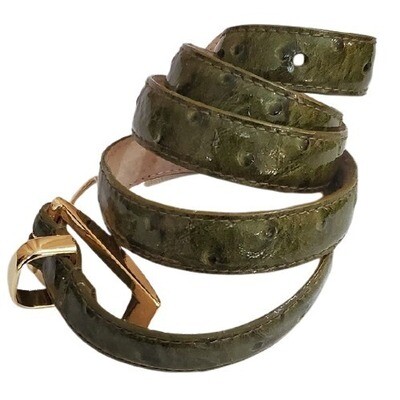 Ann Taylor Olive Patent Leather Belt S/M #404