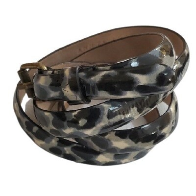 Ann Taylor Grey Animal Print Skinny Belt (M) #655