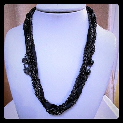 Ann Taylor Multi-chain Rhinestone Necklace #735