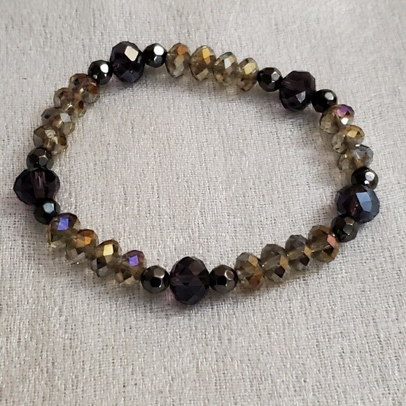 LOFT Facet Bead Stretch Bracelet #698