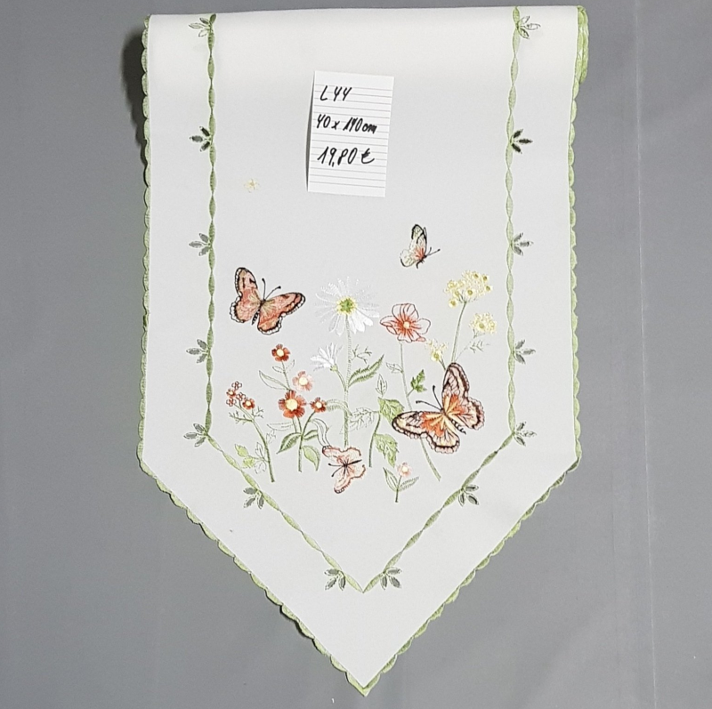 Läufer Läufer "Schmetterlinge bei Blumen"
