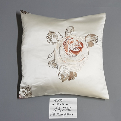 Kissen „Edle Rose“ champagner