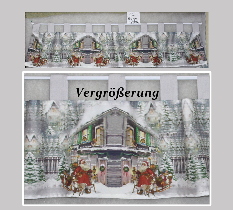 Scheibengardine Scheibengardine "Weihnachten" kurz