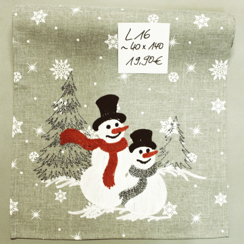 Läufer "Lustige Schneemänner"