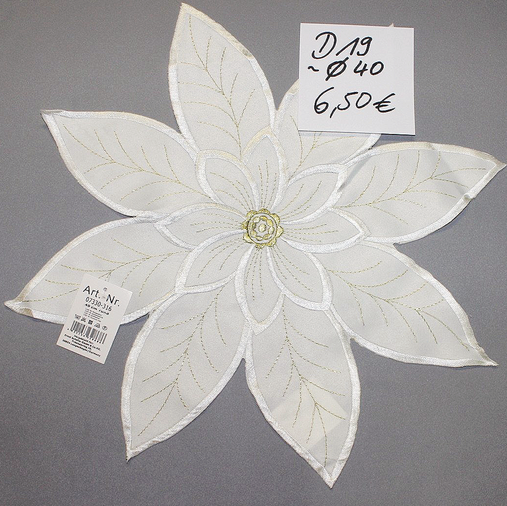 Deckchen "Weißer Christstern"