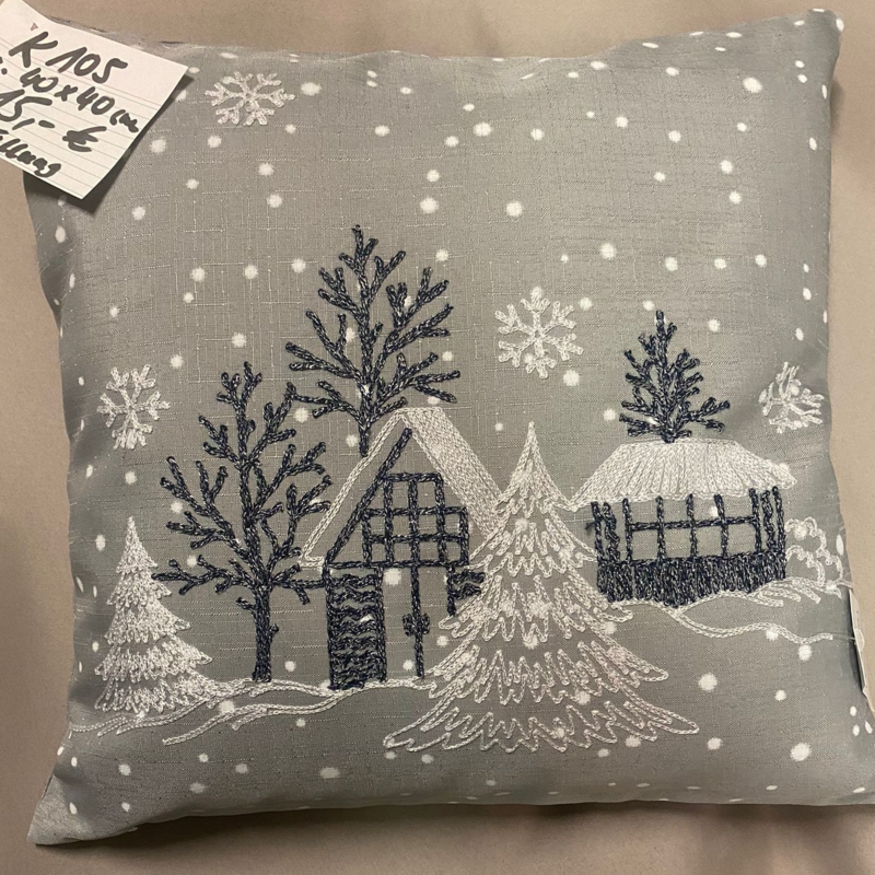 Kissen "Haus im Schnee"