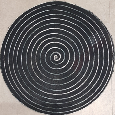Deckchen "Spirale" schwarz
