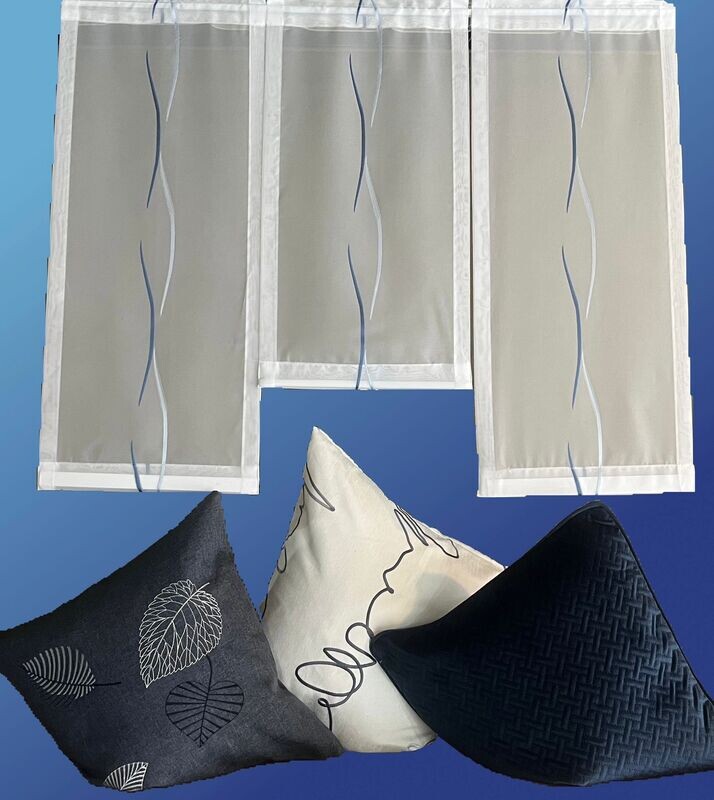 Gardine "Blue Lines"
