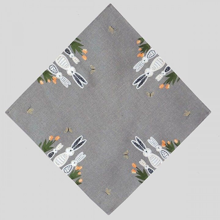 Decke "Hasen mit Tulpen"