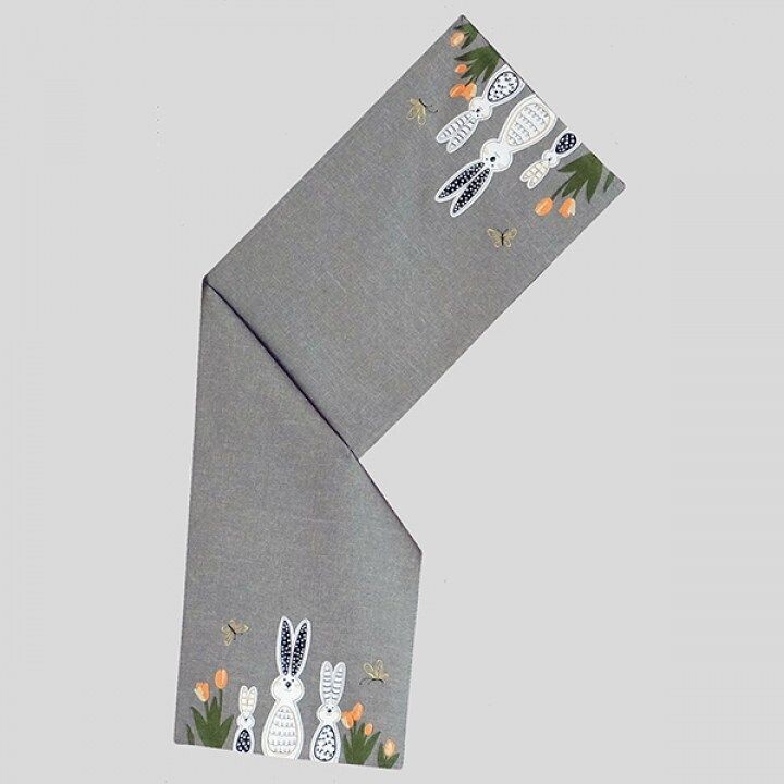 Läufer Läufer "Hasen und Tulpen" lang
