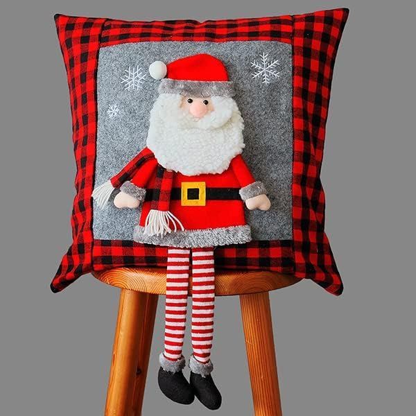 Kissen „Weihnachtsmann“ mit Bein-Applikation Kissen „Weihnachtsmann“ mit Bein-Applikation