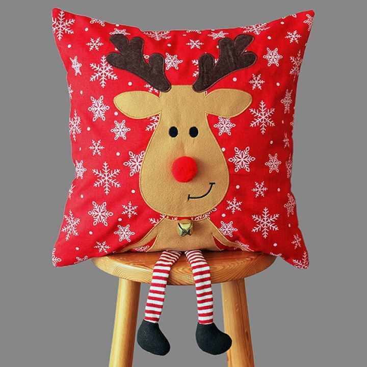 Kissen „Elch“ mit Bein-Applikation Kissen „Elch“ mit Bein-Applikation