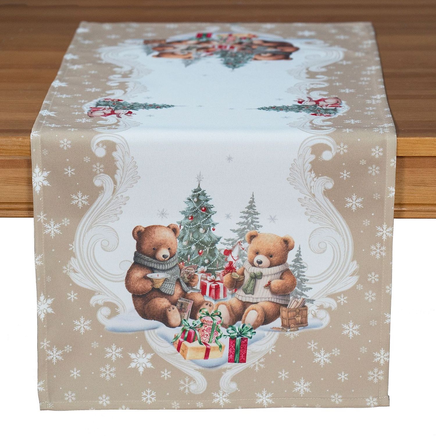 Läufer "Bescherung mit Teddys" klein