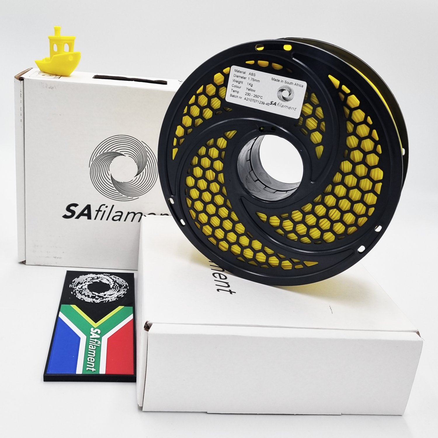 Yellow ABS Filament, 1Kg, 1.75mm by SA Filament