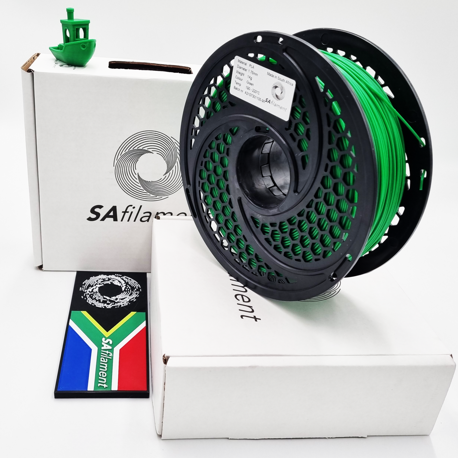 Green PLA Filament, 1Kg, 1.75mm by SA Filament