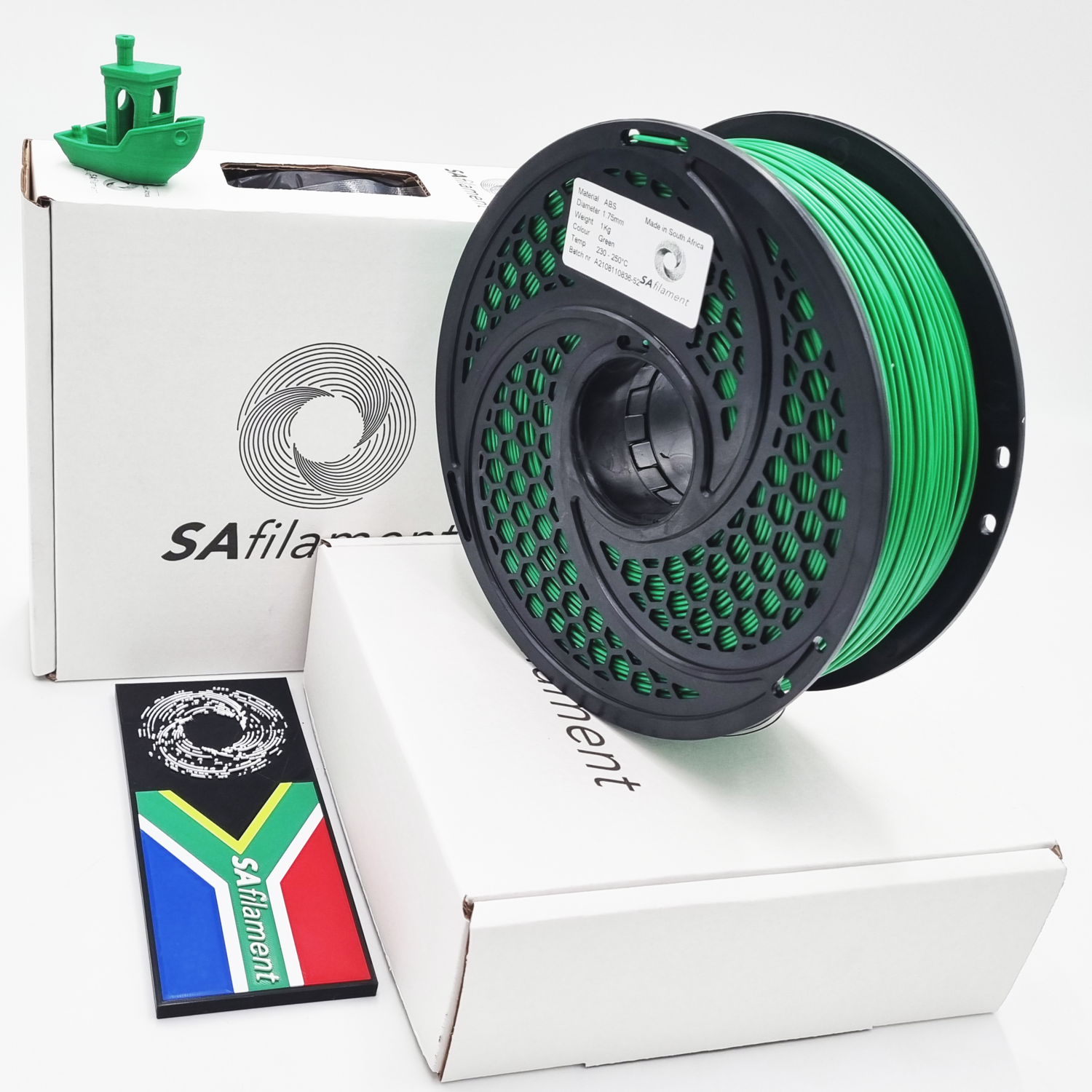 Green ABS Filament, 1Kg, 1.75mm by SA Filament