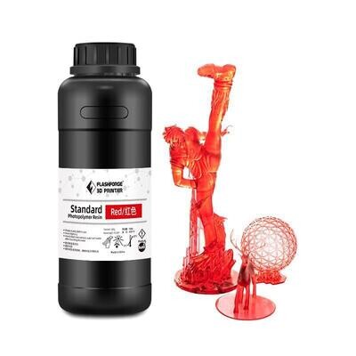 Red Standard Photopolymer Resin (500ml) by Flashforge