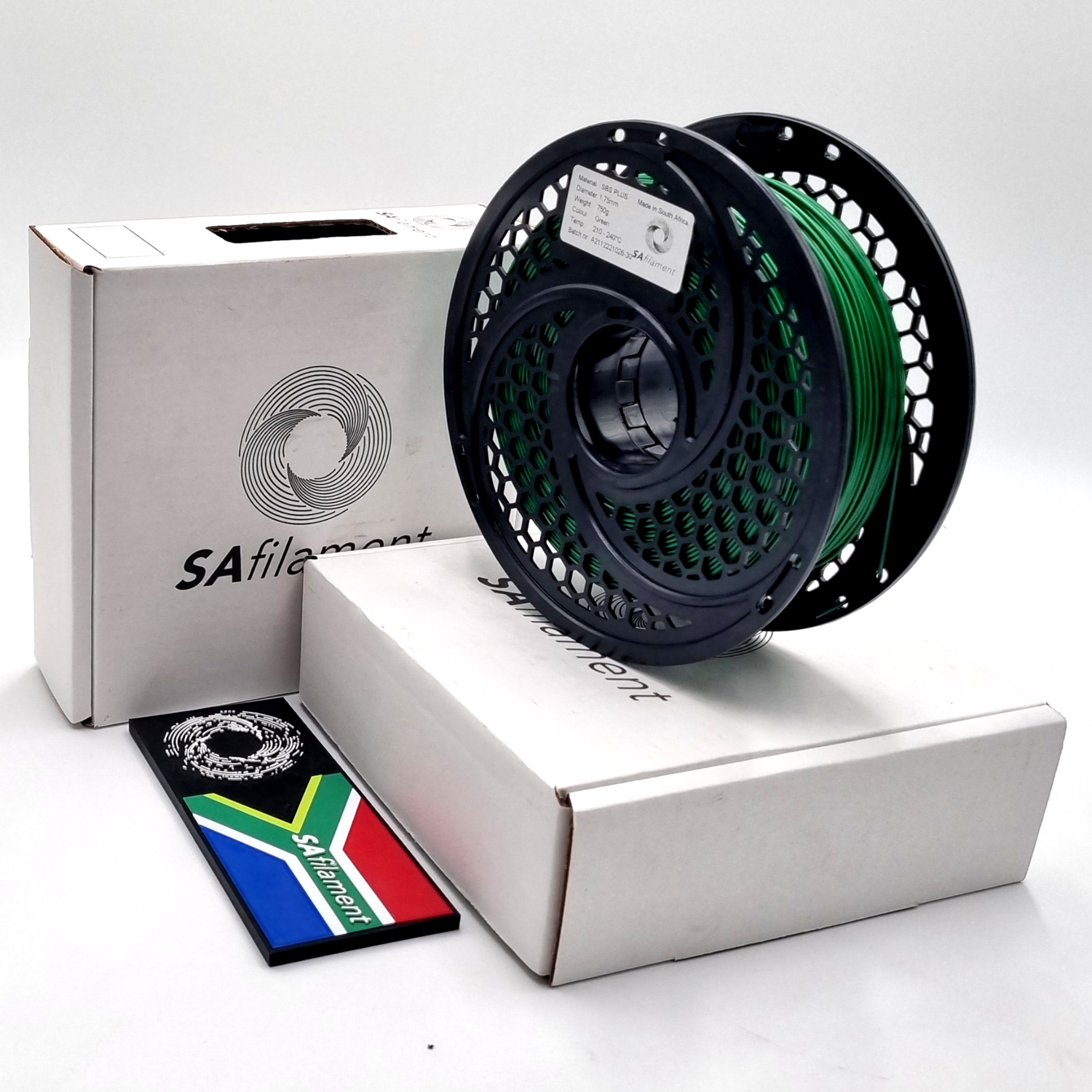 Green SBS Plus Filament, 750gram, 1.75mm by SA Filament