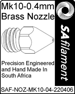 MK10 Brass Nozzle 0.4mm