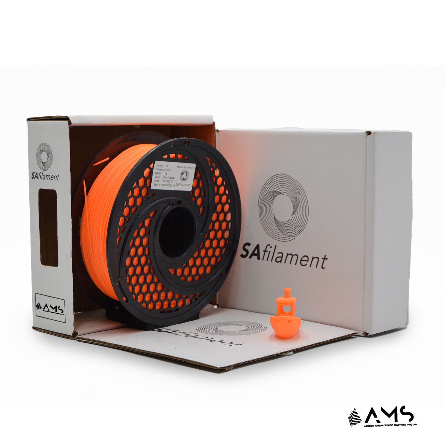 UV Neon Orange Blaze PLA Filament, 1Kg, 1.75mm by SA Filament
