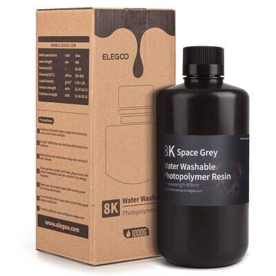 Elegoo 8K Water Washable Polymer Resin- Space Grey