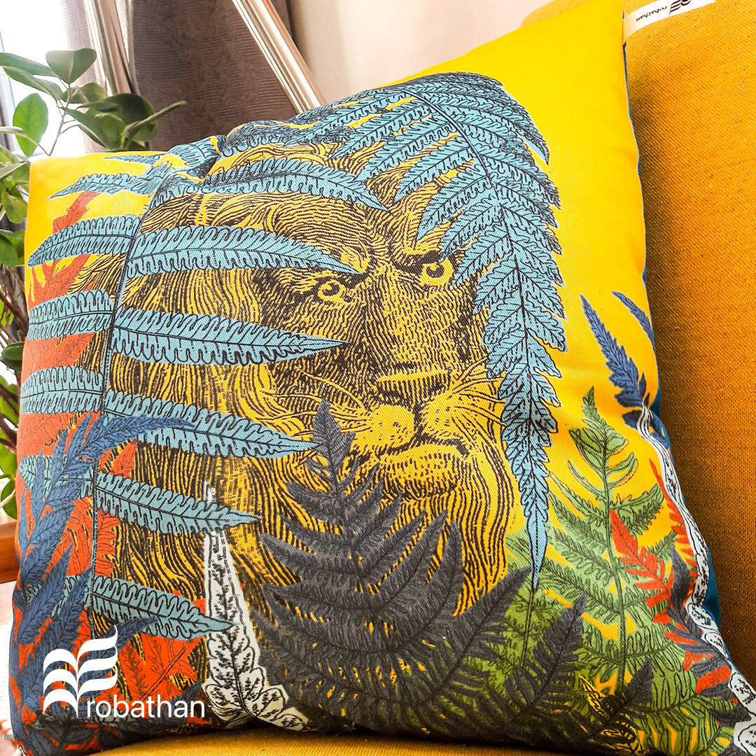 CUSHION COVER: Lion in the Ferns